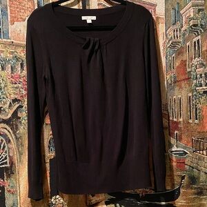 New York & Company Black Long Sleeve Top